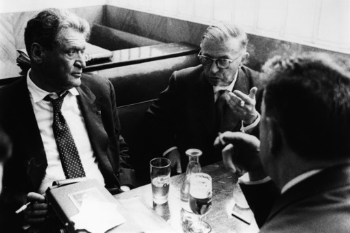 Sartre u. Joseph Keller /Foto um 1958 - Sartre & Joseph Keller / Photo / 1958 -