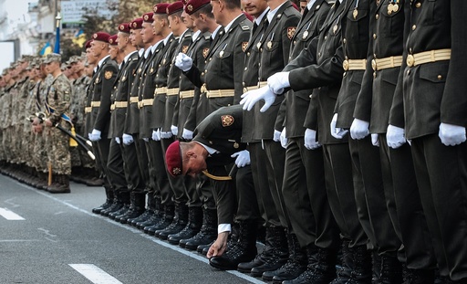 Military parade rehearsal in Kiev