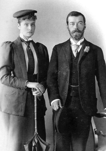 Tsarevich Nicholas Alexandrovich of Russia and Princess Alix of Hesse-Darmstadt in London.