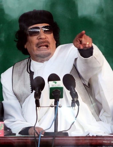 Libyan leader Gaddafi