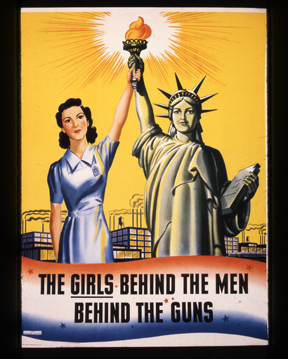 2.Wk./USA/Kriegswirtschaft/Frauen/Plakat - WWII, USA war economy, women / poster -